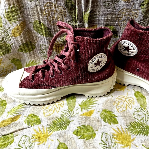 Converse Run Star Hike Trainers Corduroy Platform Y2K High Top Shoes - Picture 1 of 7